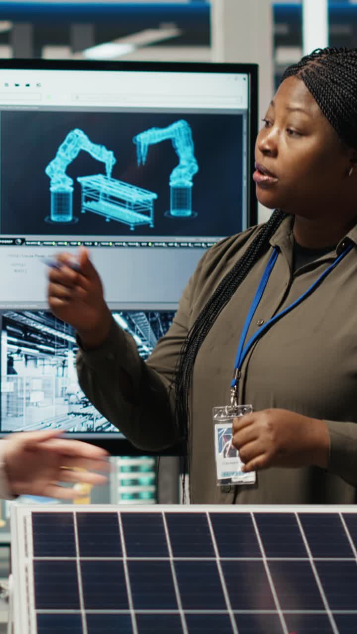 Vertical video Investors meet to discuss automation strategies for solar panel production