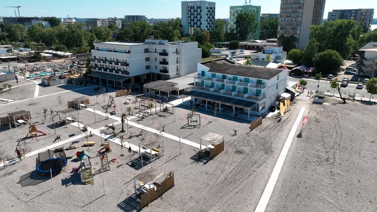imágenes aéreas de la playa de mamaia, constanta, rumania