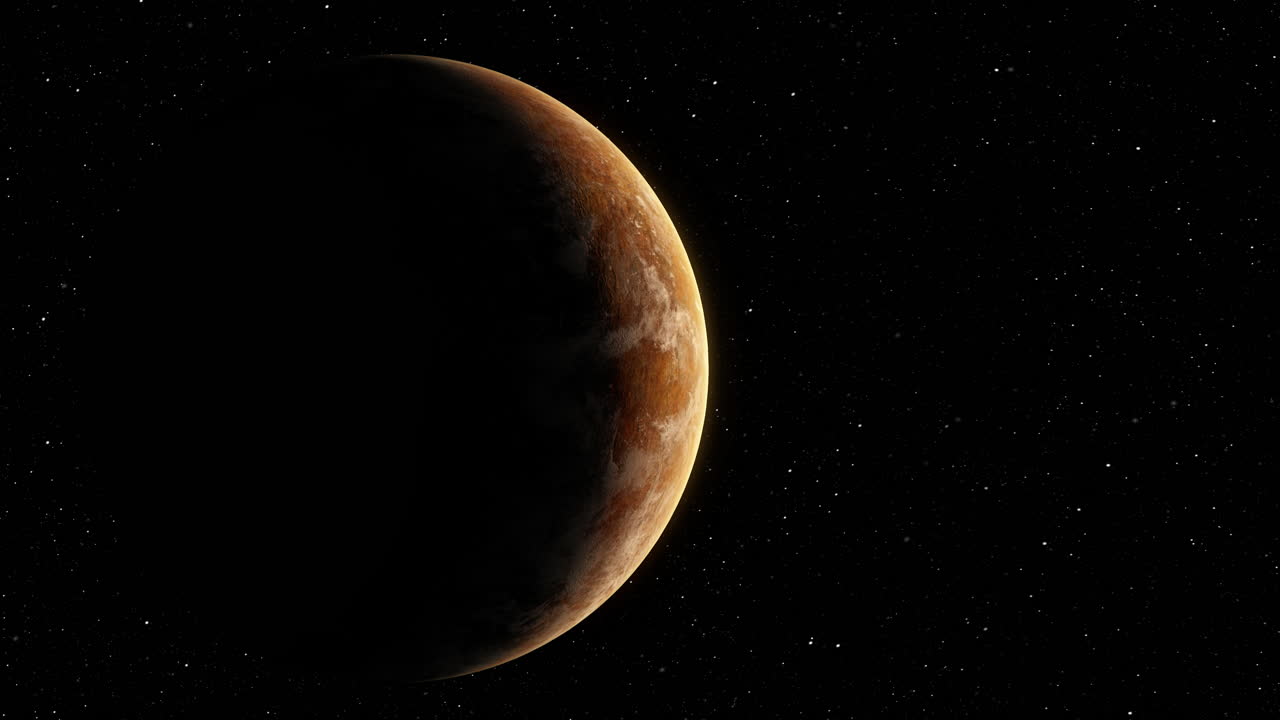 Futuristic concept of deep space exploration discovering a new alien planet in another galaxy