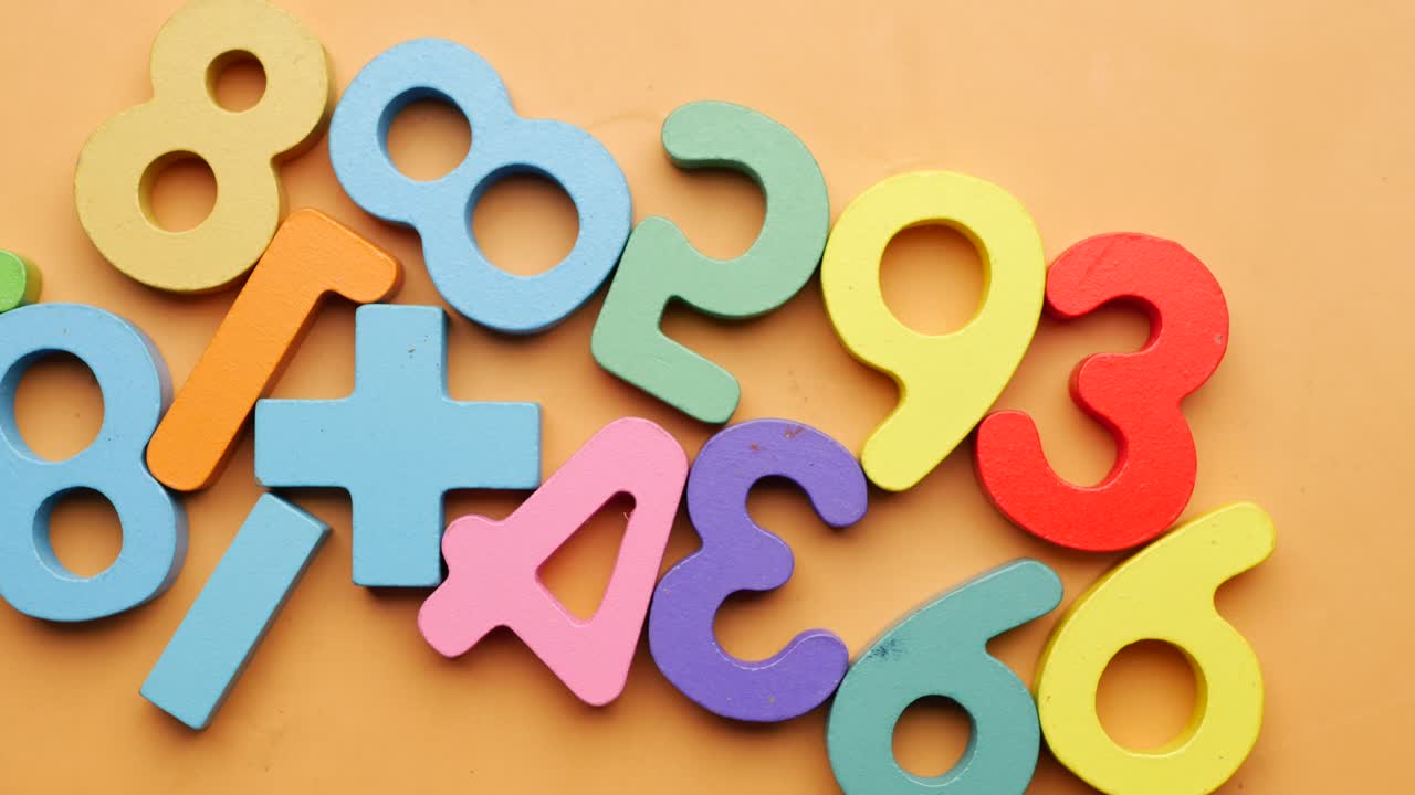 Colorful Wooden Number Blocks for Kids Learning