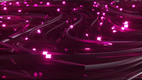 abstract glowing pink cables