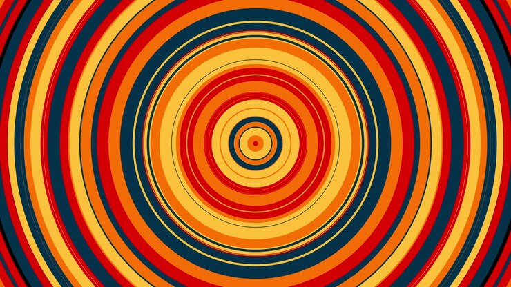 Colorful circle with hypnotic spinning motion, computer generated. 3d rendering of abstract vortex background