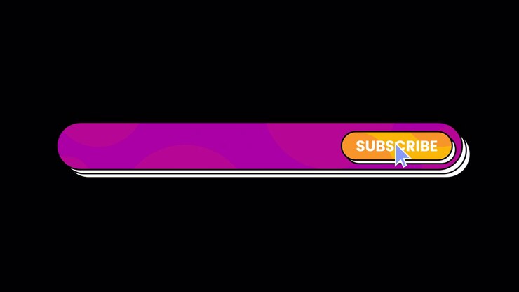 Animated Subscribe Button with Mouse Click and Notification Bell