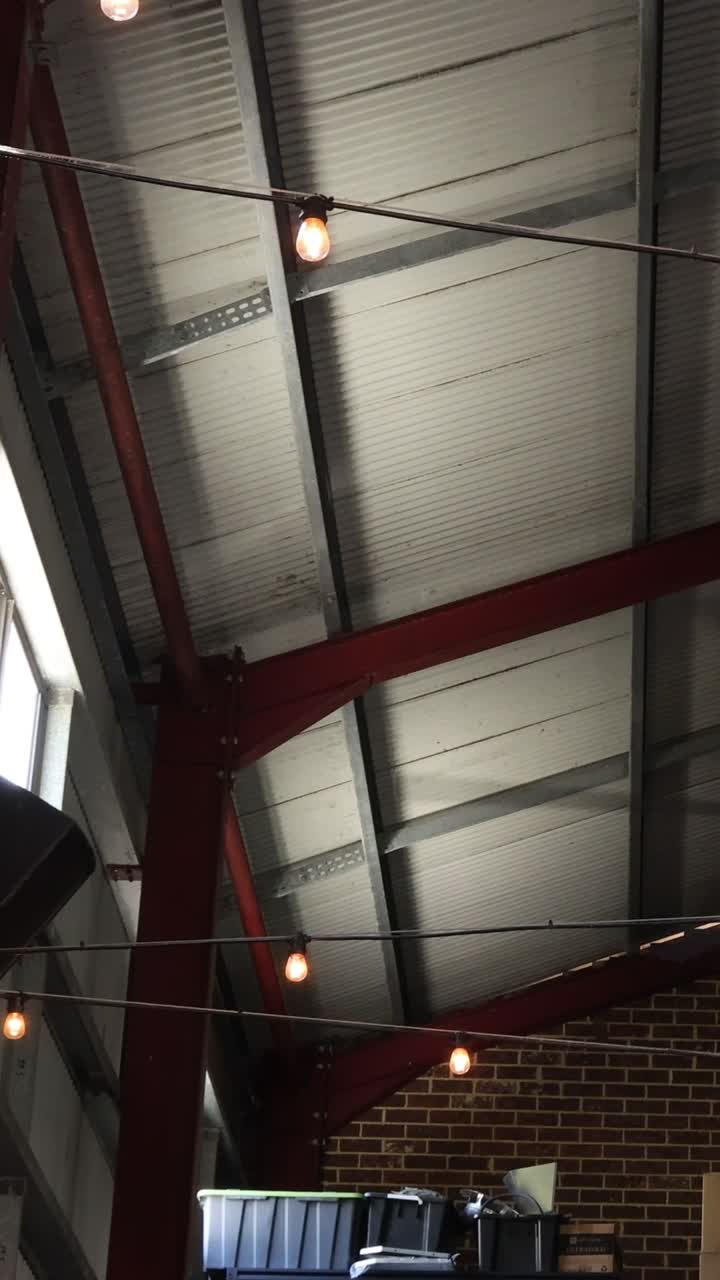 Time-lapse of an industrial loft space at night