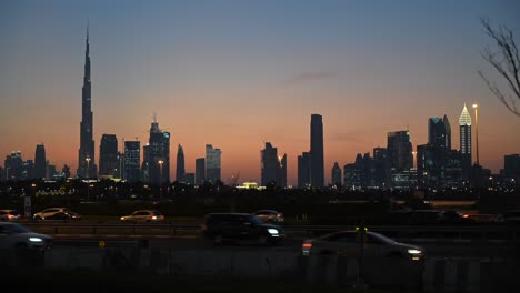 dubai timelapse, dubai skyline, burjkhalifa world tallest building, dubai traffic.4k footage