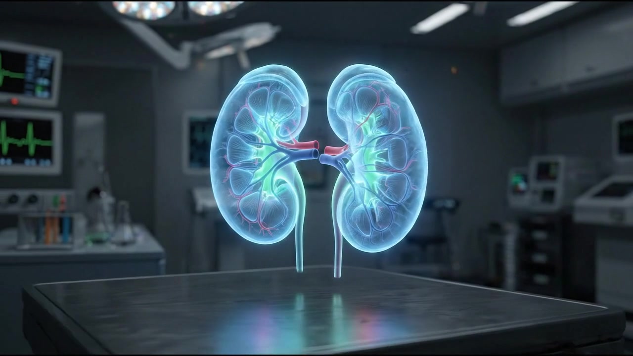 Three dimensional luminous renal organs and vessels in a digital anatomy interface