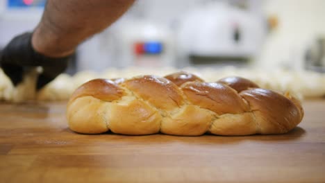 fresh baked loaf of traditional greek bread hot out the oven