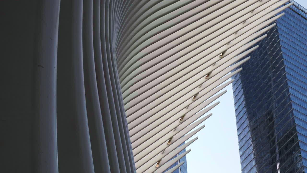 el centro de transporte simbólico de oculus es el punto cero, manhattan, ciudad de nueva york.