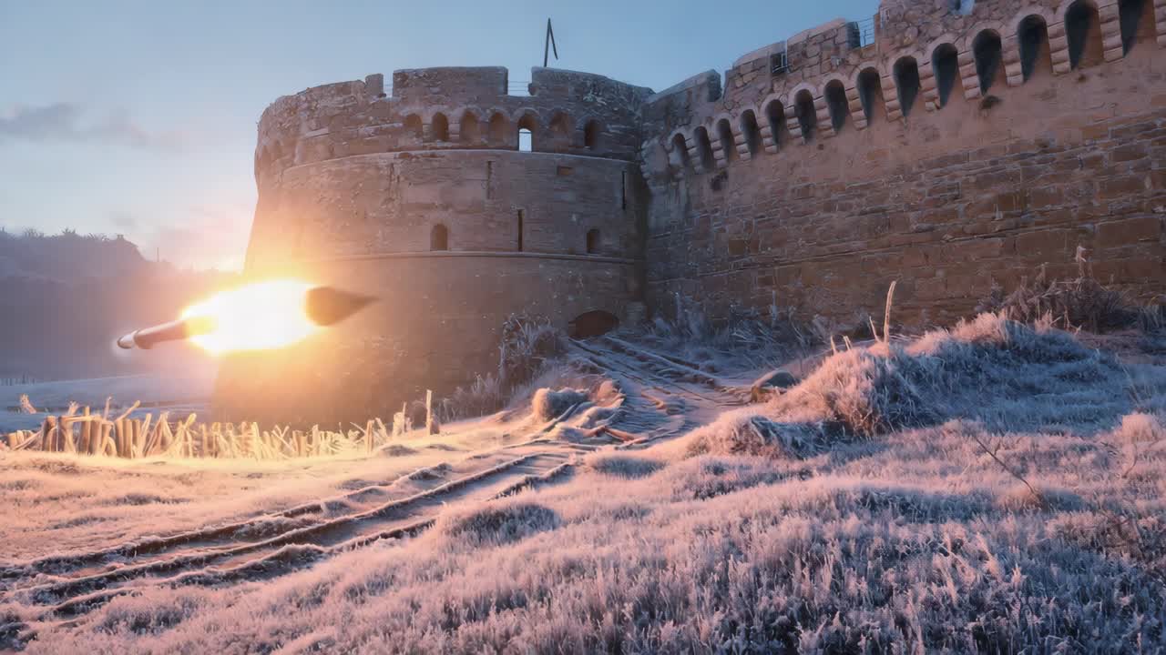 Castle Under Siege in Winter