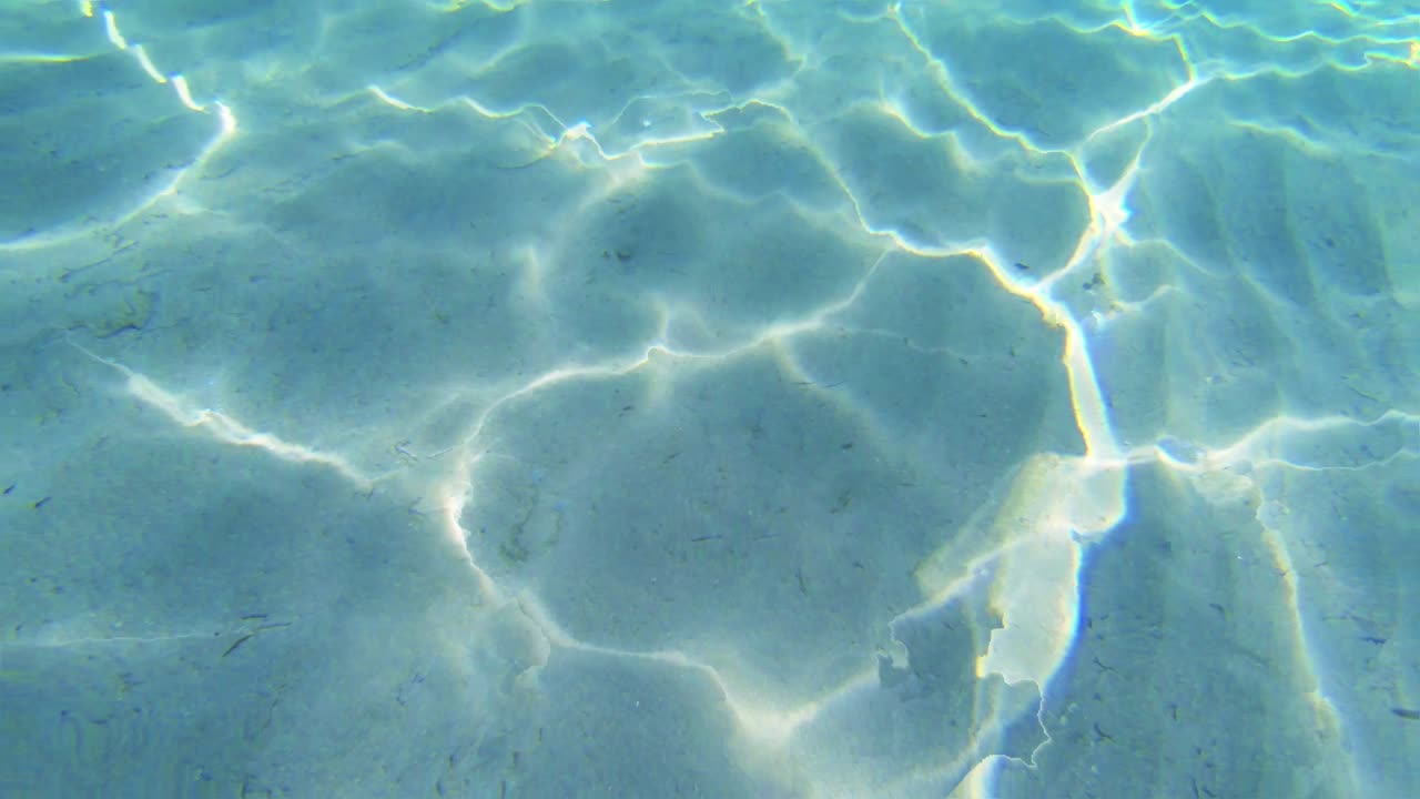 Close Underwater Texture Loop with reflecting sunrays