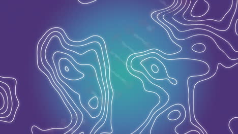 animation of white contour lines moving over gradient blue and green background