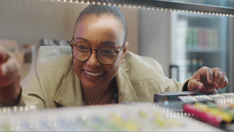 woman looking at items in a store