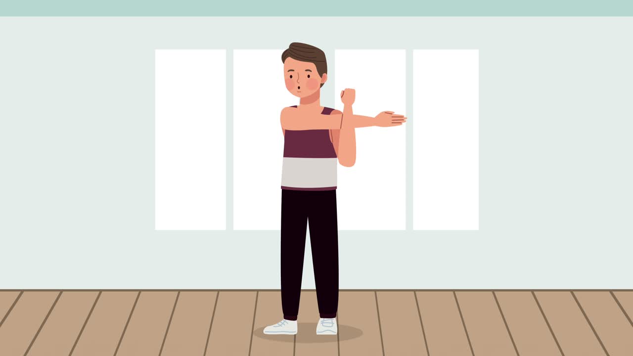 male athlete sport character animation