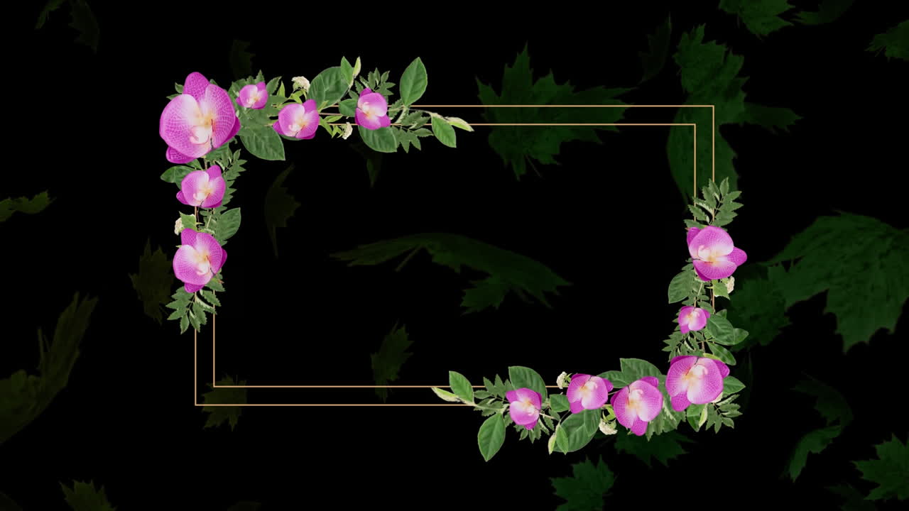 떠다니는 잎 위에 꽃과 잎자루가 있는 직사각형 윤 ⁇