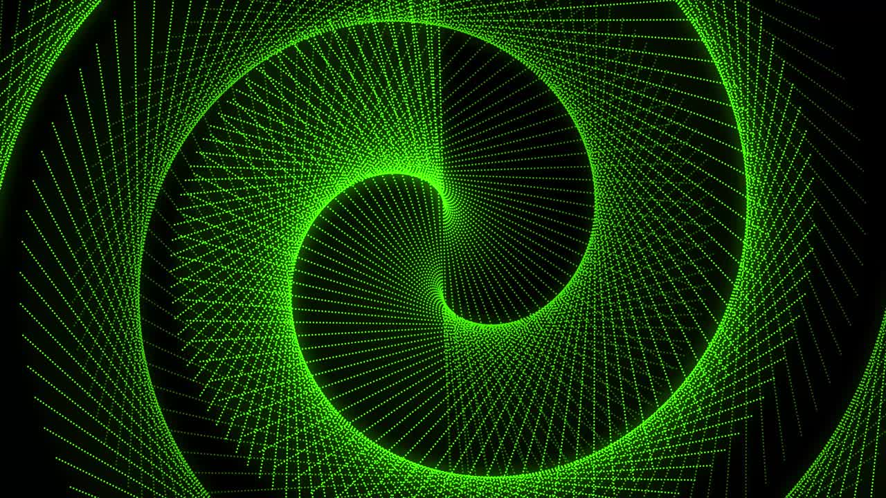 patrón de forma de punto de color verde animación gráficos de movimiento