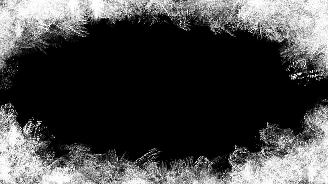 Animated Frost and Ice Crystals Forming a Growing Frame