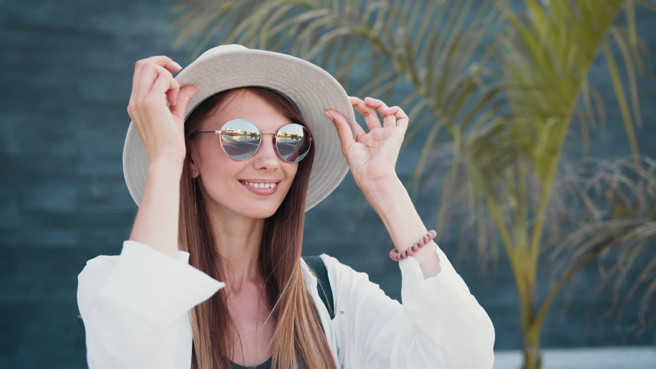 여름 옷을 입은 여자