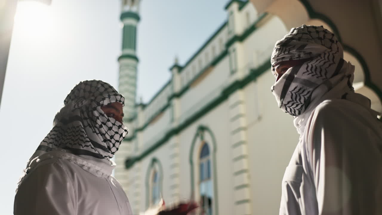 Muslim men at a mosque