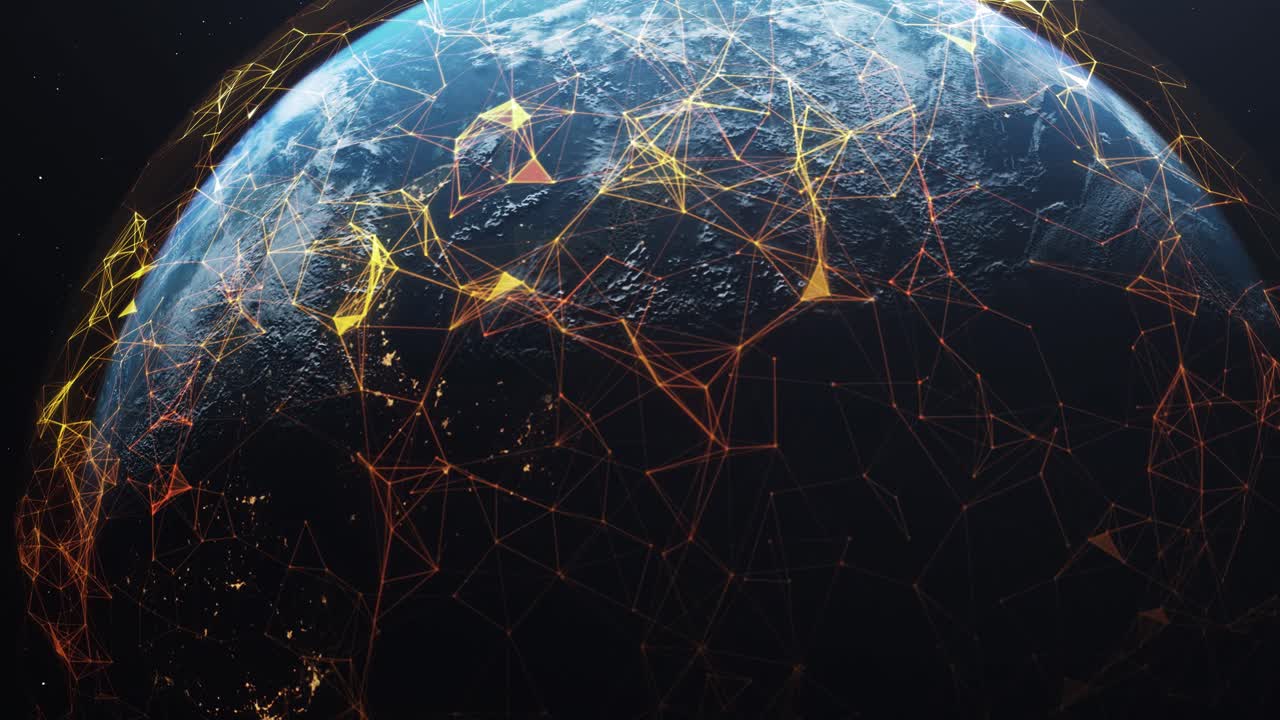 Earth Futuristic Technology Abstract Background