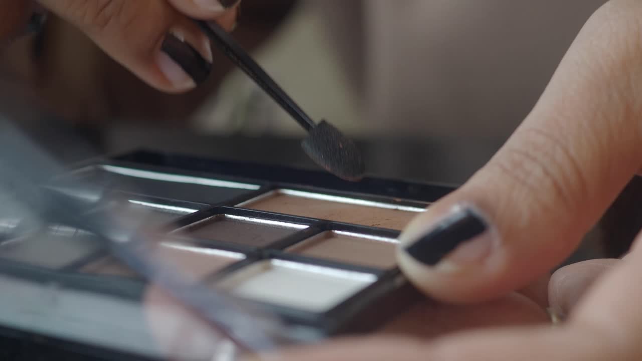 Applying makeup