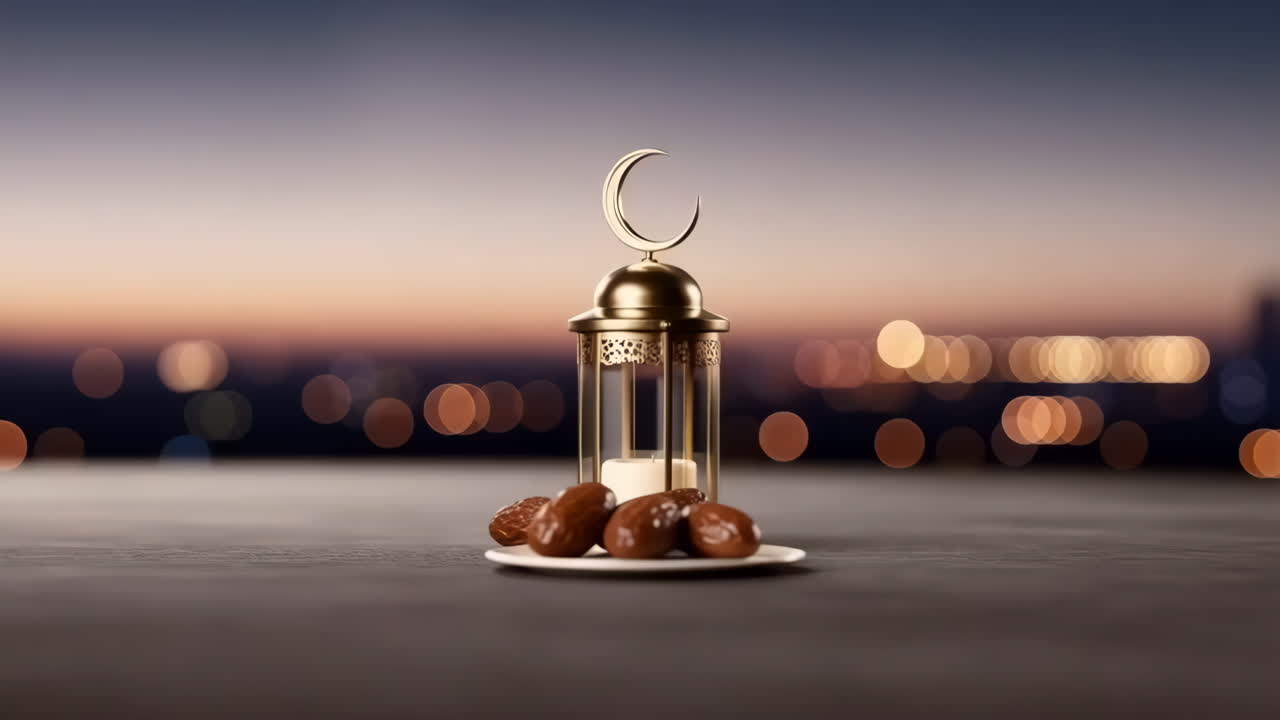 Ramadan lantern with dates
