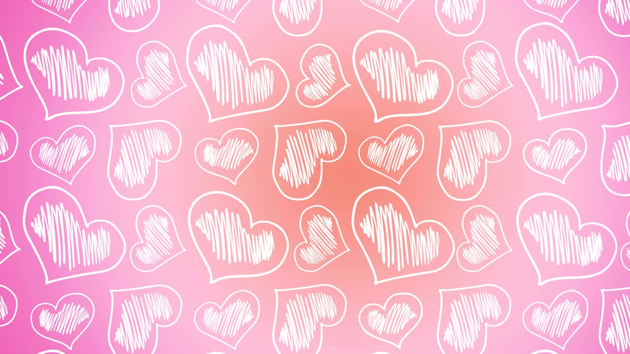 배경은 손으로 그려진 심장입니다. 프레임별 애니메이션.