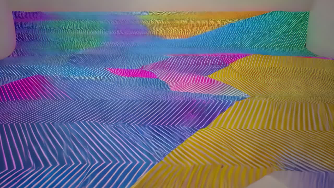 Abstract Colorful Geometric Installation Art