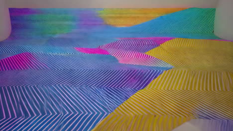 Abstract Colorful Geometric Installation Art