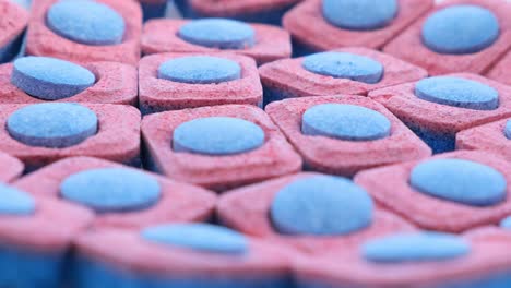 closeup of dishwasher capsules dishwashing concept