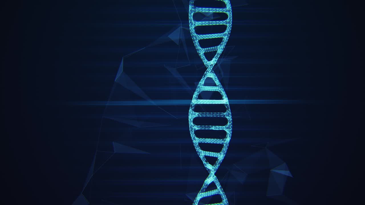 Abstract shape of dna molecule animation background