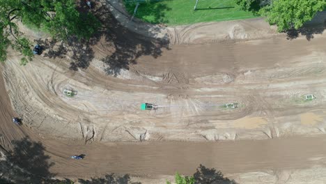 aerial view of a dirt bike track