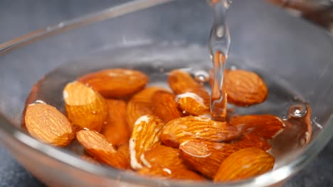 soaking almonds in water