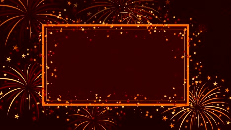 fondo con fuegos artificiales y estrellas para felicitar el cumpleaños