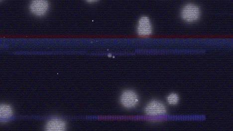 animación de la interferencia sobre las manchas brillantes sobre fondo negro