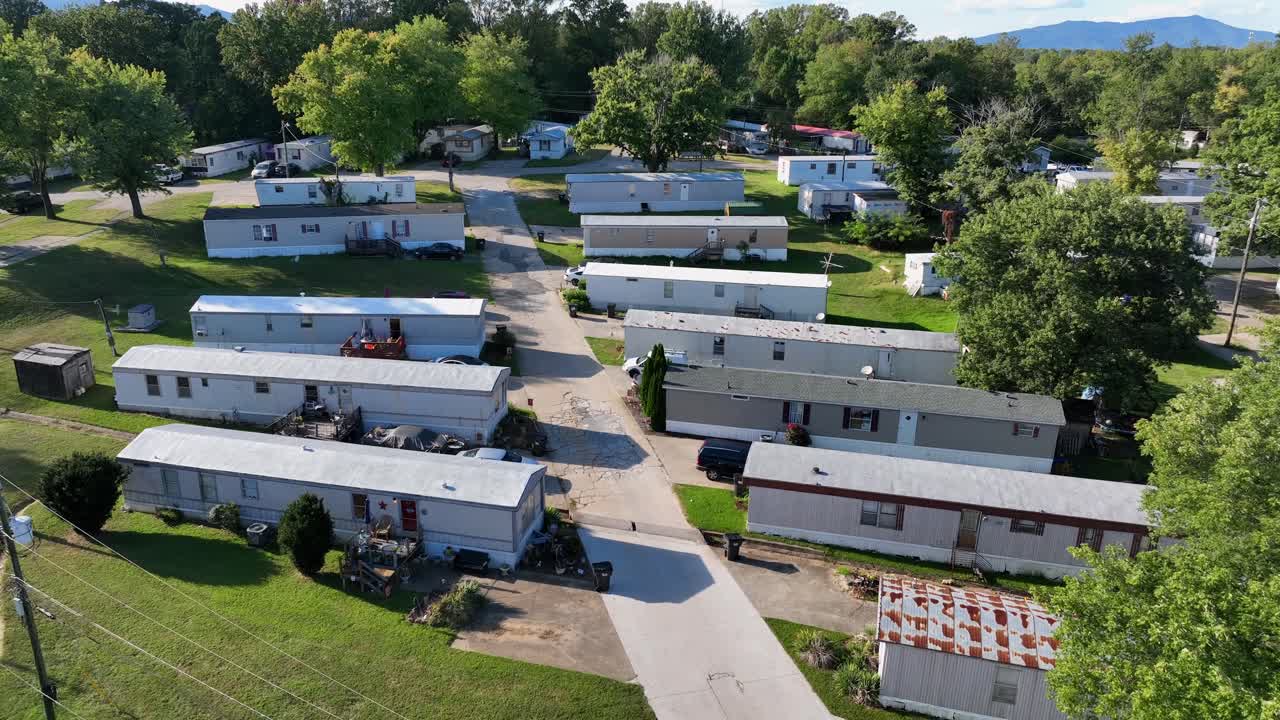 Aerial View of a Mobile Home Community
