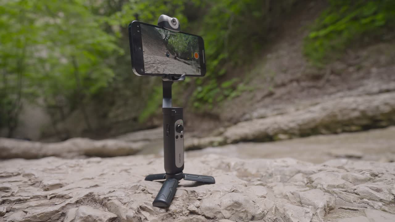 Smartphone with Stabilizer in Nature