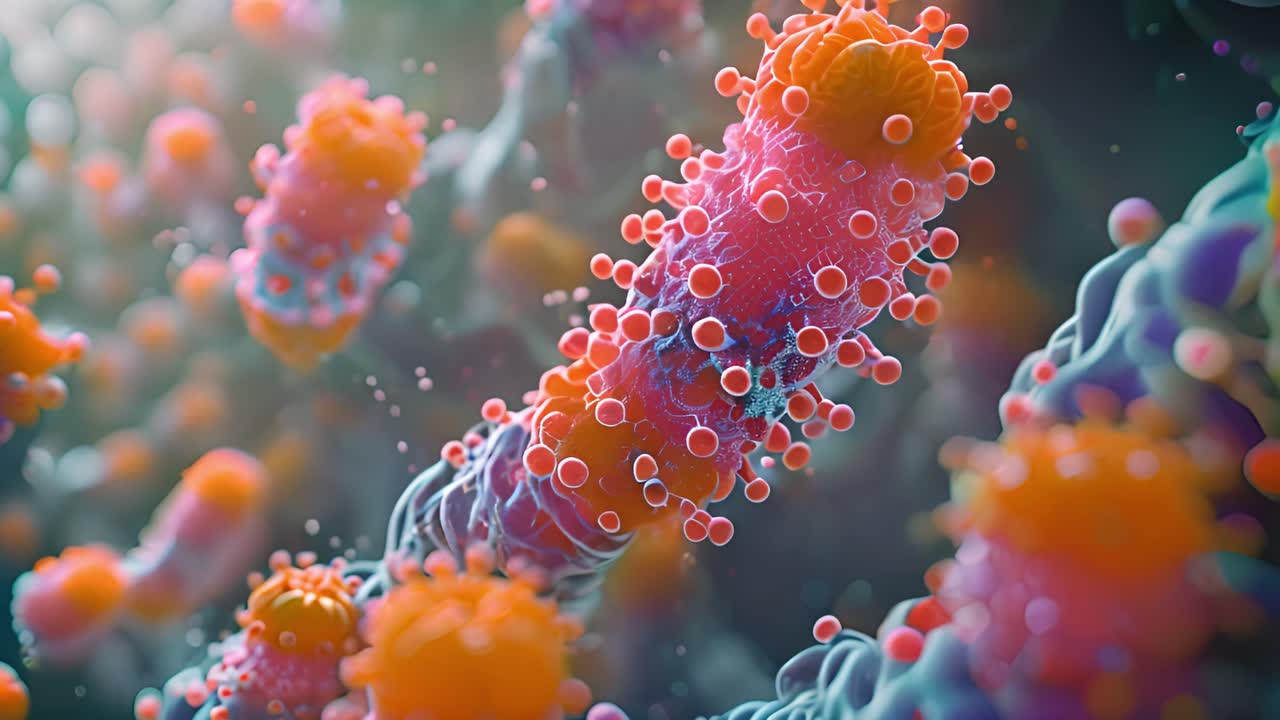 Microscopic View of a Virus or Pathogen