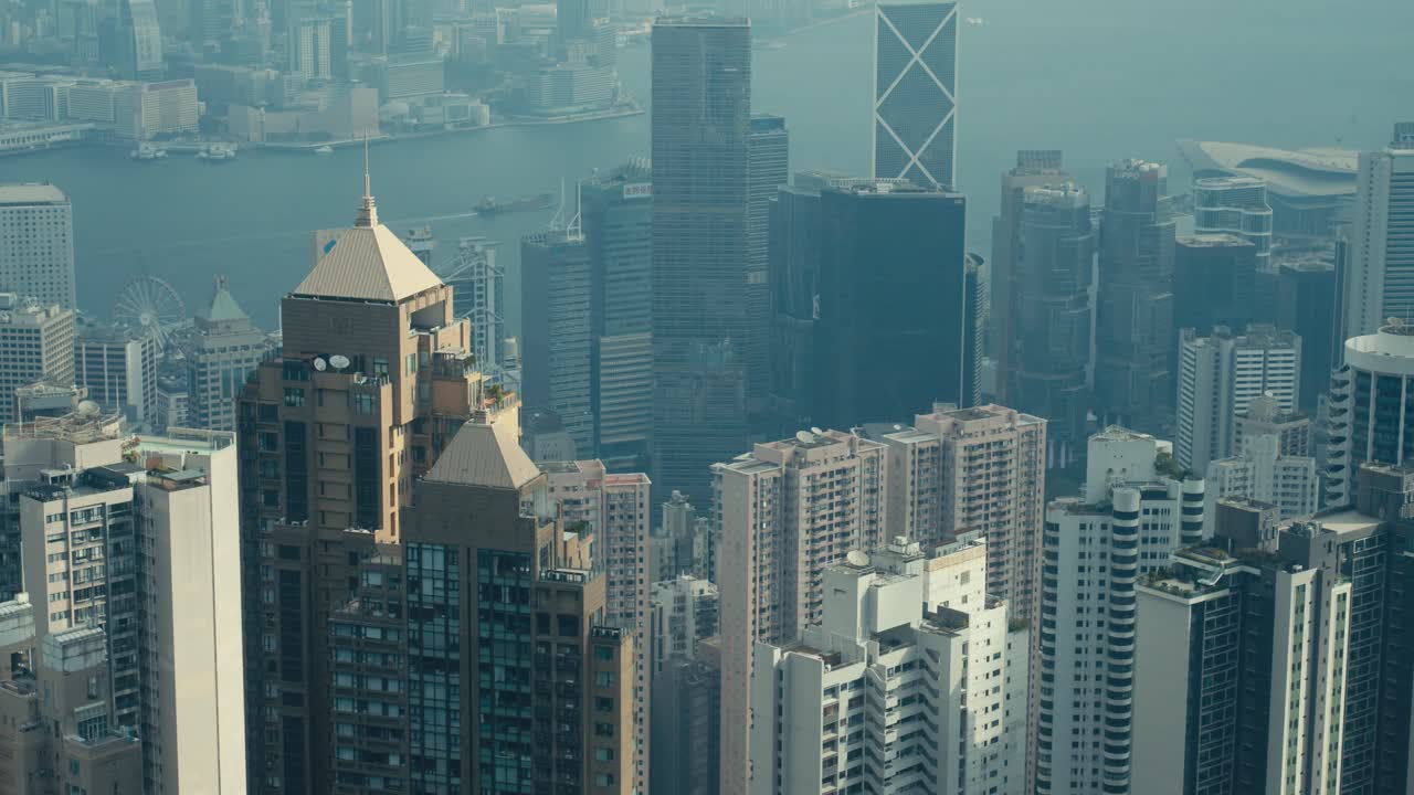 Vista Panorâmica do Horizonte de Hong Kong a partir do Pico Victoria (5).