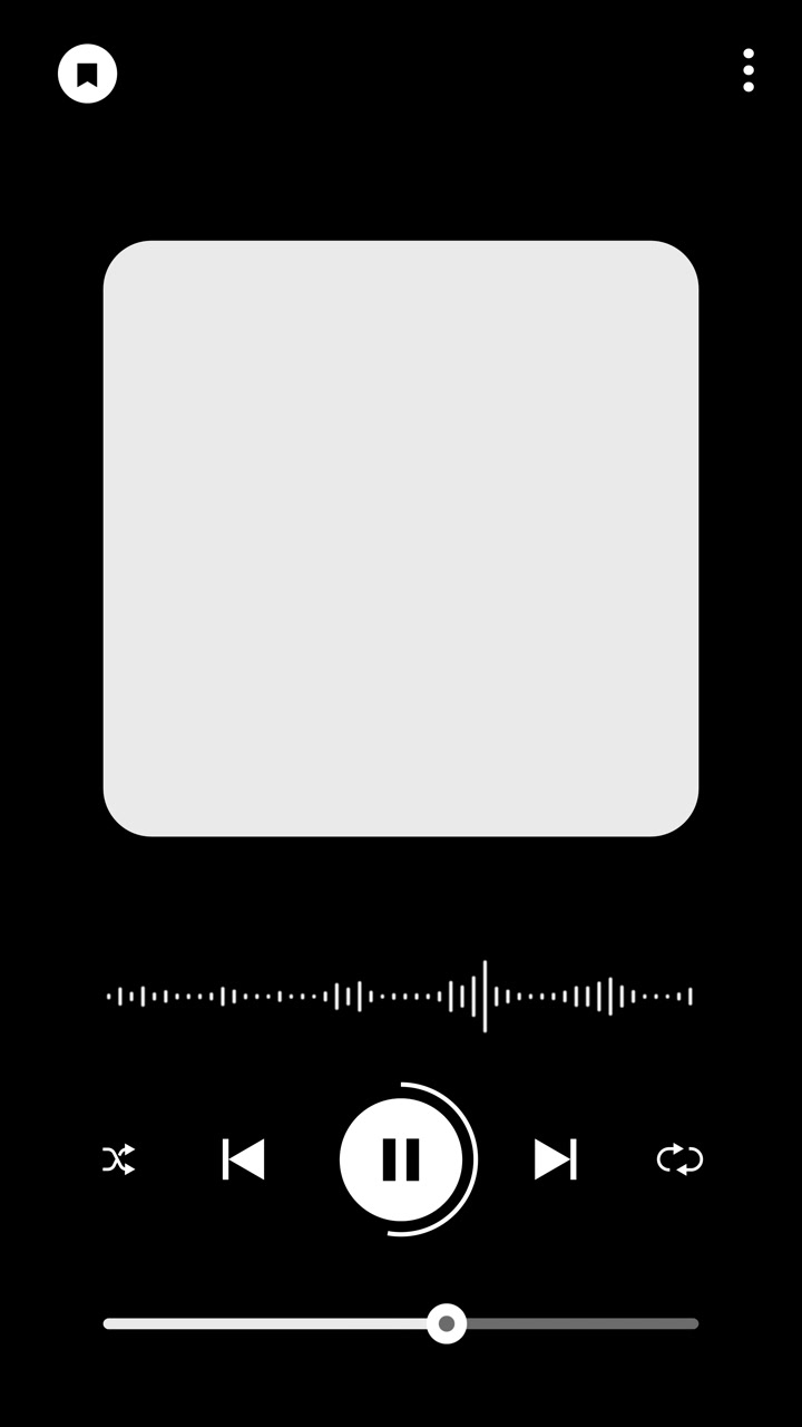Animated Mobile Music Player Interface with Waveform Visualization