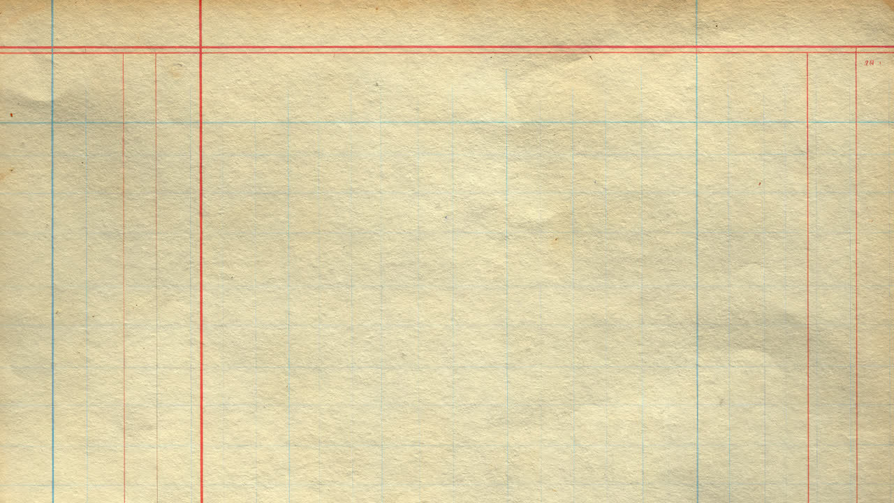 Vintage Ledger Paper Peeling and Tearing Transition with Alpha Channel
