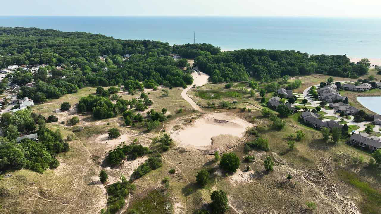 dunas de arena cerca del lago michigan