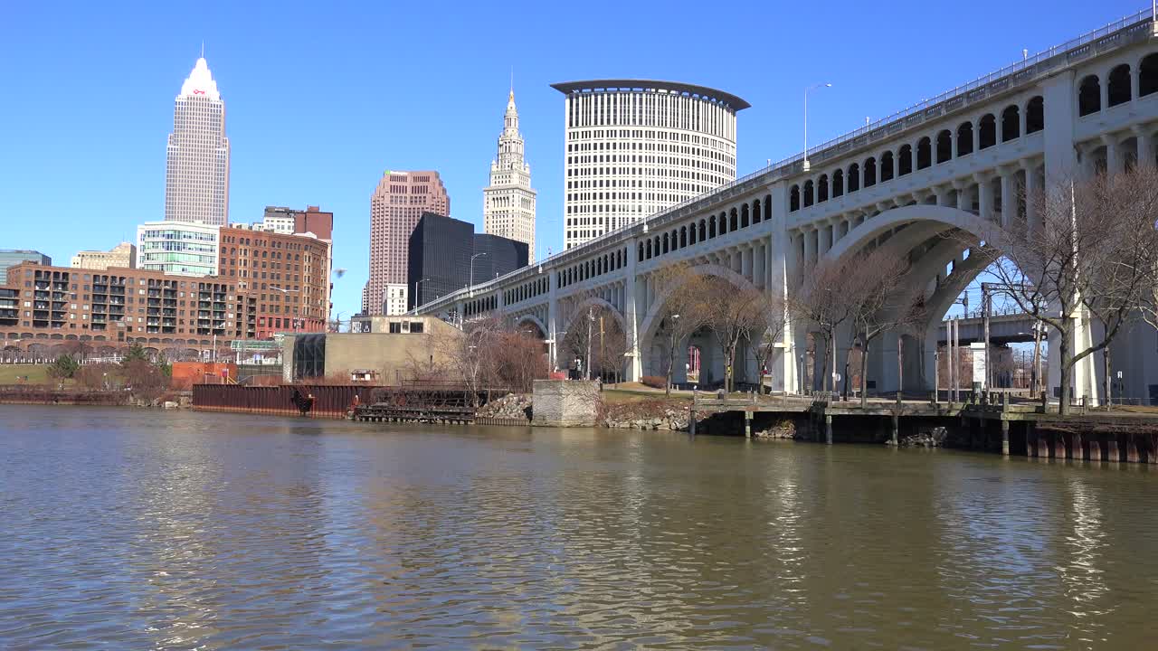 클리블랜드 오하이오 시의 설정 샷
