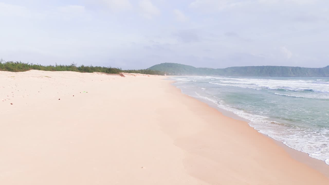 View Dolly of Bãi Tắm Hòn Choi Beach in the Morning.
