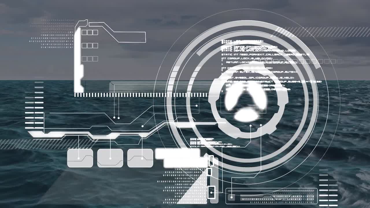 Animation of scope scanning over sea