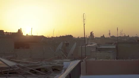 tejados marroquíes al atardecer