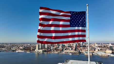 american flag waves in wind