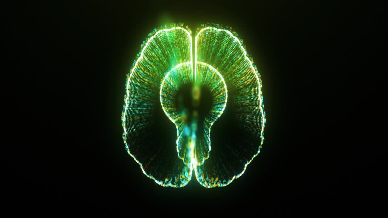 Brain with Idea Bulb Creative Background