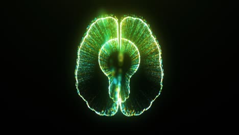 cerebro con el fondo creativo de la bombilla de la idea