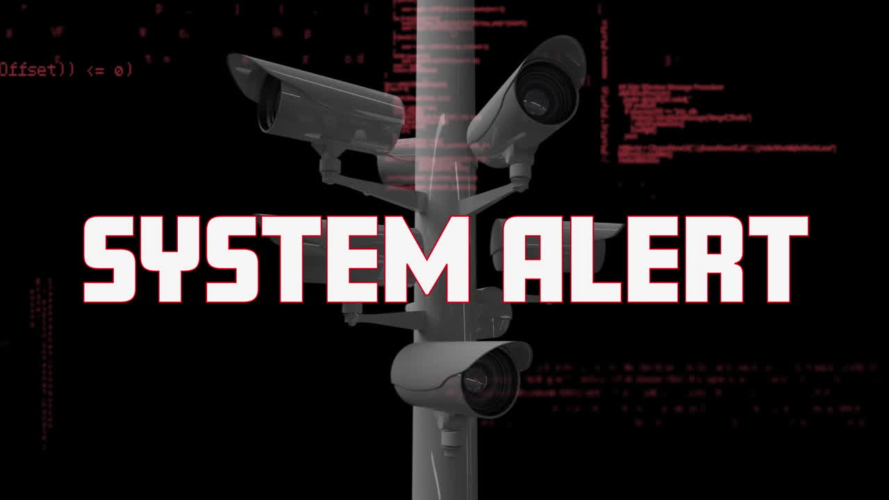 System alert text against surveillance system