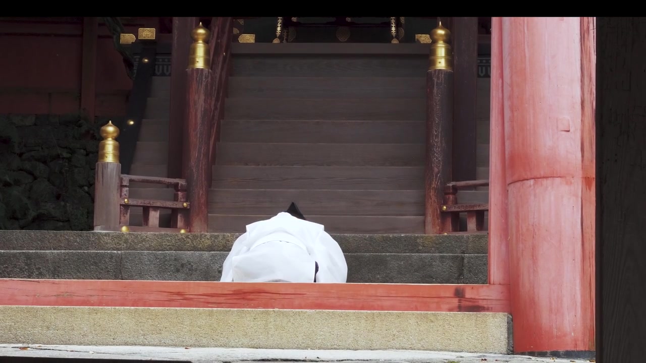 일본 나라의 수도원에 있는 일본 승려